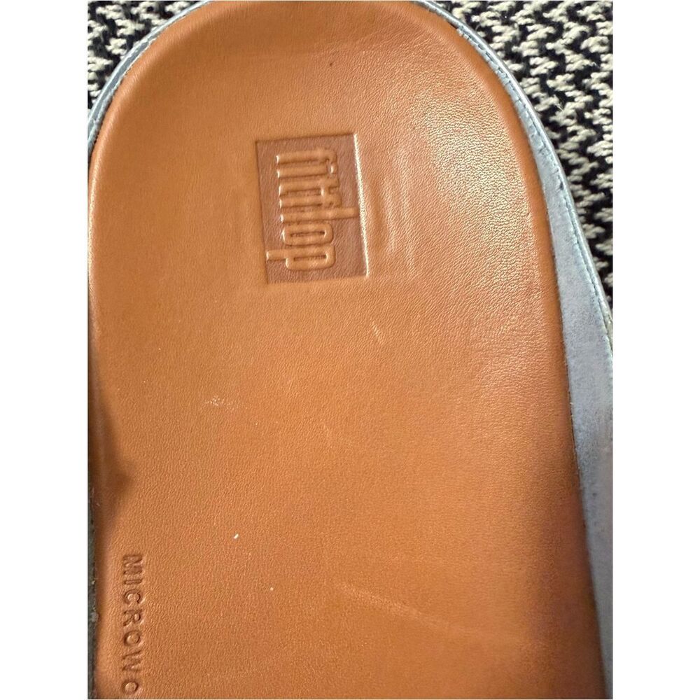 FitFlop Metallic Sky Blue Twiss Open Toe Sandals - Picture 3 of 9